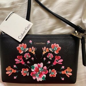 Calvin Klein floral crossbody bag purse-New w/TAGS